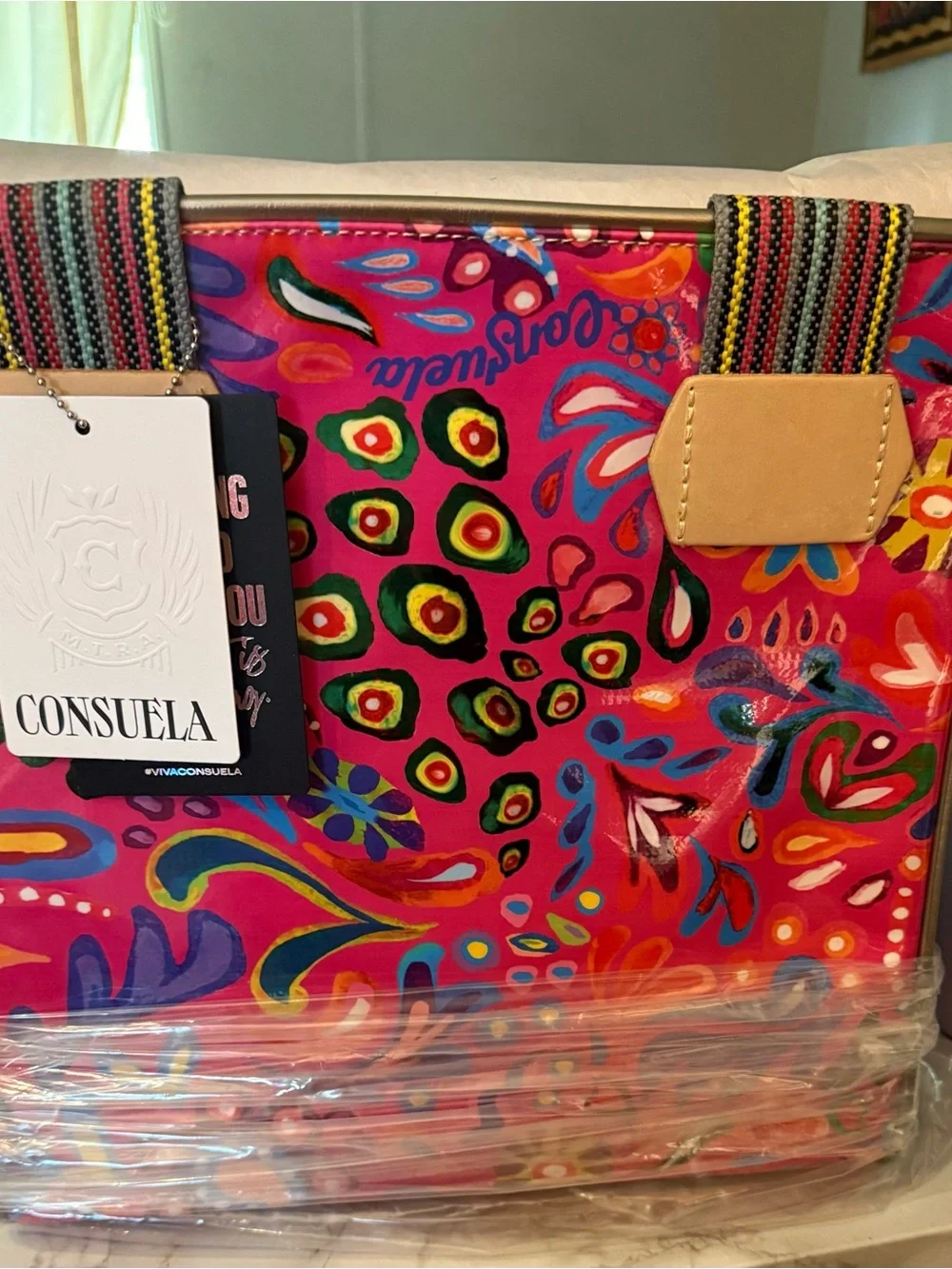 Consuela Pink Multicolor Floral-Print Tote